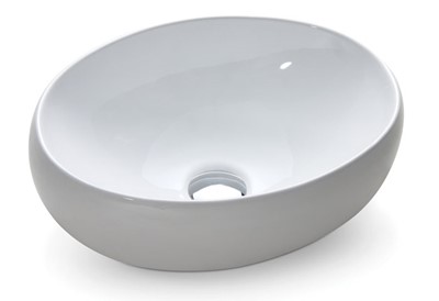 כיור מונח אובלי לאמבטיה קורדובה 420X315X145 לבן